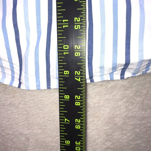 Brooks Brothers Mens Shirt Medium Pinstriped Long Sleeve Button Down Blue White - Picture 4 of 12
